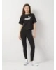 Kadın pamuklu tişört Puma Ess Cropped No. 1 Logo Relaxed Tee SİYAH