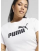 PUMA Kadın pamuklu tişört Puma Ess No. 1 Logo Tişört BEYAZ