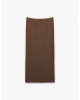 KOTON Bürümcük Kumaş Slim Fit Fiyonk Detaylı Midi Etek