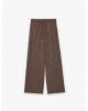 KOTON Bürümcük Kumaş Beli Bağcıklı Geniş Paça Pantolon