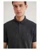 Mavi Antrasit Polo Tişört Slim Fit / Dar Kesim