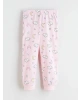LCW Kids Pembe Bisiklet Yaka Baskılı Kız Çocuk Pijama Takım