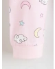 LCW Kids Pembe Bisiklet Yaka Baskılı Kız Çocuk Pijama Takım