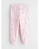 LCW Kids Pembe Bisiklet Yaka Baskılı Kız Çocuk Pijama Takım
