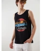 XSIDE Siyah Florida Baskılı Erkek Kolsuz Tişört