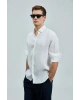 Lufian 111010630 Pitaya Keten Gömlek Comfort Fit Erkek Gömlek BEYAZ