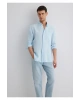 Mavi Keten Gömlek Regular Fit / Normal Kesim