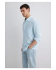 Mavi Keten Gömlek Regular Fit / Normal Kesim
