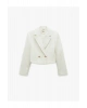KOTON Koton Kruvaze Uzun Kollu Tüvit Crop Blazer Ceket