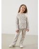 LCW Kids Bisiklet Yaka Çiçekli Kız Çocuk Bluz ve Tayt Pantolon 2li