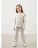 LCW Kids Bisiklet Yaka Çiçekli Kız Çocuk Bluz ve Tayt Pantolon 2li