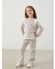 LCW Kids Bisiklet Yaka Çiçekli Kız Çocuk Bluz ve Tayt Pantolon 2li