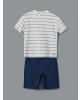 LCW Kids Çizgili Erkek Çocuk Tişört ve Pantolon 2li