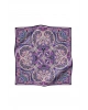 Vissona 100% Twill İpek Etnik Desenli Mor - Petrol Yeşili Renkli 90x90 Dikim Şekli : El Dikişi Eşarp