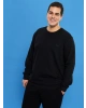 LCWAIKIKI Basic Siyah Büyük Beden Bisiklet Yaka Uzun Kollu Basic Erkek Sweatshirt