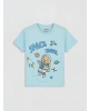 LCW Kids Mavi Bisiklet Yaka Erkek Çocuk Şortlu Pijama Takım