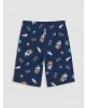 LCW Kids Mavi Bisiklet Yaka Erkek Çocuk Şortlu Pijama Takım