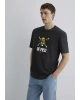 MAVİ One Piece Baskılı Antrasit Tişört