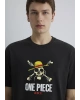 MAVİ One Piece Baskılı Antrasit Tişört