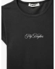 Koton Slim Fit Kısa Kollu Bisiklet Yaka Arkası Melek Baskılı Tişört