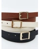 LCW ACCESSORIES Siyah Deri Görünümlü Kadın Kemer 3lü