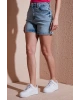 Fashion Friends Streç Pamuklu Mom Fit Yüksek Bel Mini Kot Short SHORT