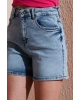 Fashion Friends Streç Pamuklu Mom Fit Yüksek Bel Mini Kot Short SHORT