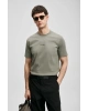Lufian Marcus Modern Grafik T- Shirt Yeşil