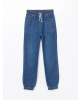 LCW Kids Indigo Beli Lastikli Erkek Çocuk Jogger Jean Pantolon