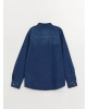 LCW Kids Indigo Basic Uzun Kollu Erkek Çocuk Jean Gömlek