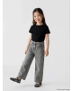 LCW Kids Gri Taş Işlemeli Kız Çocuk Jean Pantolon