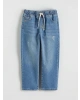 LCW Kids Indigo Regular Fit Erkek Bebek Bağcıklı Jean Pantolon