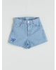 LCW Kids Indigo Çizgili Kız Çocuk Jean Şort