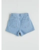 LCW Kids Indigo Çizgili Kız Çocuk Jean Şort