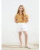 LCW Kids Beyaz Beli Lastikli Kız Çocuk Şort