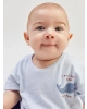 LCW baby Mavi Baskılı Erkek Bebek Şortlu Pijama Takımı