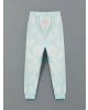 LCW baby Ekru Bisiklet Yaka Çiçekli Kız Bebek Pijama Takım 2li