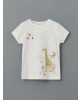 LCW baby Ekru Bisiklet Yaka Çiçekli Kız Bebek Pijama Takım 2li