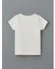 LCW baby Ekru Bisiklet Yaka Çiçekli Kız Bebek Pijama Takım 2li