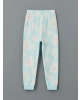 LCW baby Ekru Bisiklet Yaka Çiçekli Kız Bebek Pijama Takım 2li