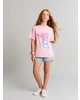 LCW Kids Mavi Taşlı Kız Çocuk Jean Şort