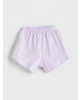 LCW baby Pembe Bisiklet Yaka Baskılı Kız Bebek Tişört Ve Şort 2li