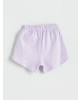 LCW baby Pembe Bisiklet Yaka Baskılı Kız Bebek Tişört Ve Şort 2li