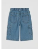 LCW Kids Indigo Erkek Çocuk Kargo Jean Şort
