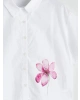 LCW Kids Beyaz Çiçekli Kız Çocuk Crop Gömlek