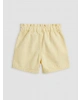 LCW baby Sarı Beli Lastikli Kız Bebek Gabardin Şort