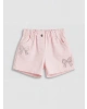 LCW Kids Pembe Taş Işlemeli Kız Çocuk Gabardin Şort