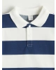 LCW Kids Indigo Polo Yaka Çizgili Erkek Çocuk Tişört