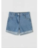 LCW Kids Indigo Fiyonk Nakışlı Kız Çocuk Jean Şort
