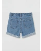 LCW Kids Indigo Fiyonk Nakışlı Kız Çocuk Jean Şort